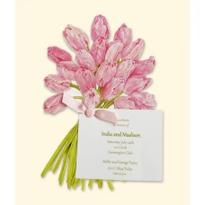 Pink Tulips Place Card